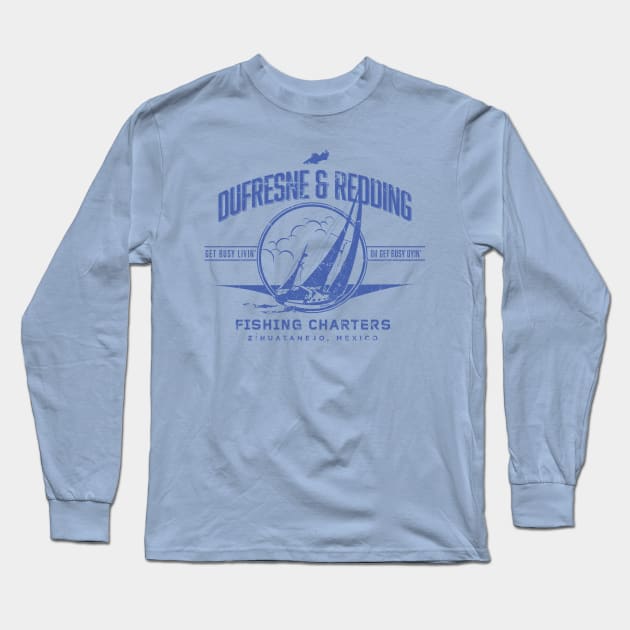 Dufresne & Redding Fishing Charters Long Sleeve T-Shirt by MindsparkCreative